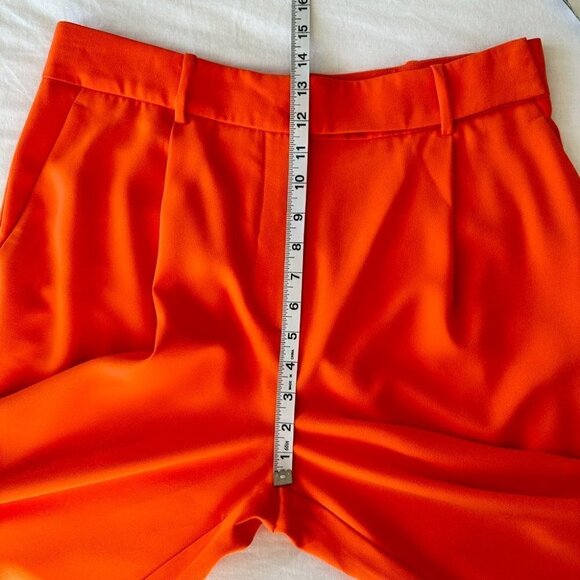 Ever New Wide Leg Isla Trousers Orange Gerbera Womens Size 10 Petite New - Picture 10 of 12